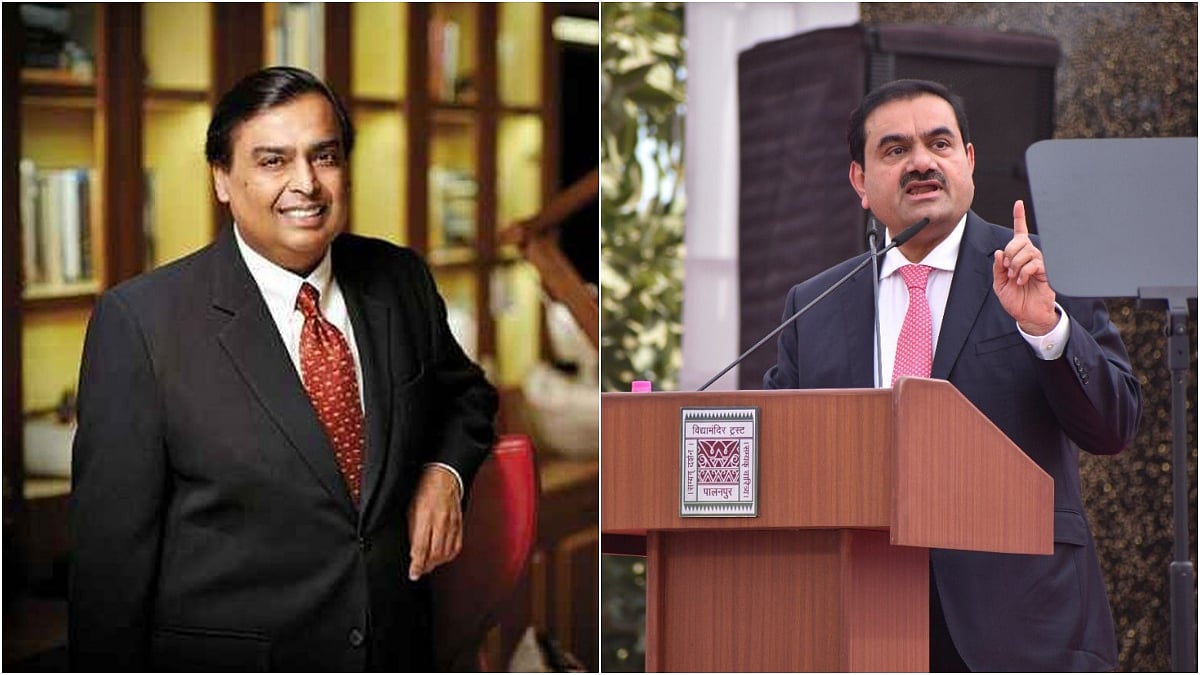 File Image/X@gautam_adani : Gautam Adani (R) has replaced Mukesh Ambani to become the richest Indian | 